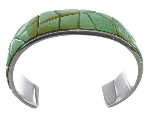 Silver Turquoise Well-Built Southwestern Cuff Bracelet CX49892